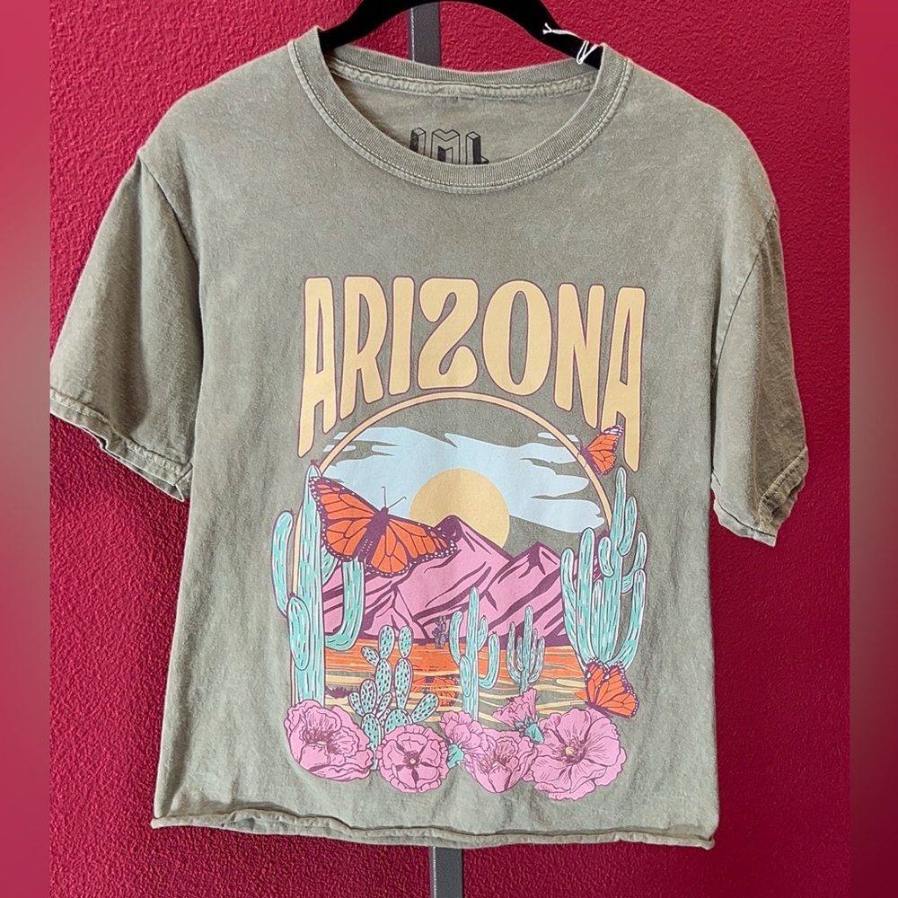 Arizona Graphic Kids Tee - Olive Green